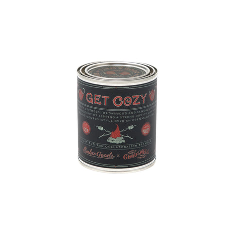 Good and Well Supply Co Candle in Campfire Coffee scent, featuring rich espresso, cedarwood, and sandalwood for a cozy, aromatic experience reminiscent of a fireside coffee.