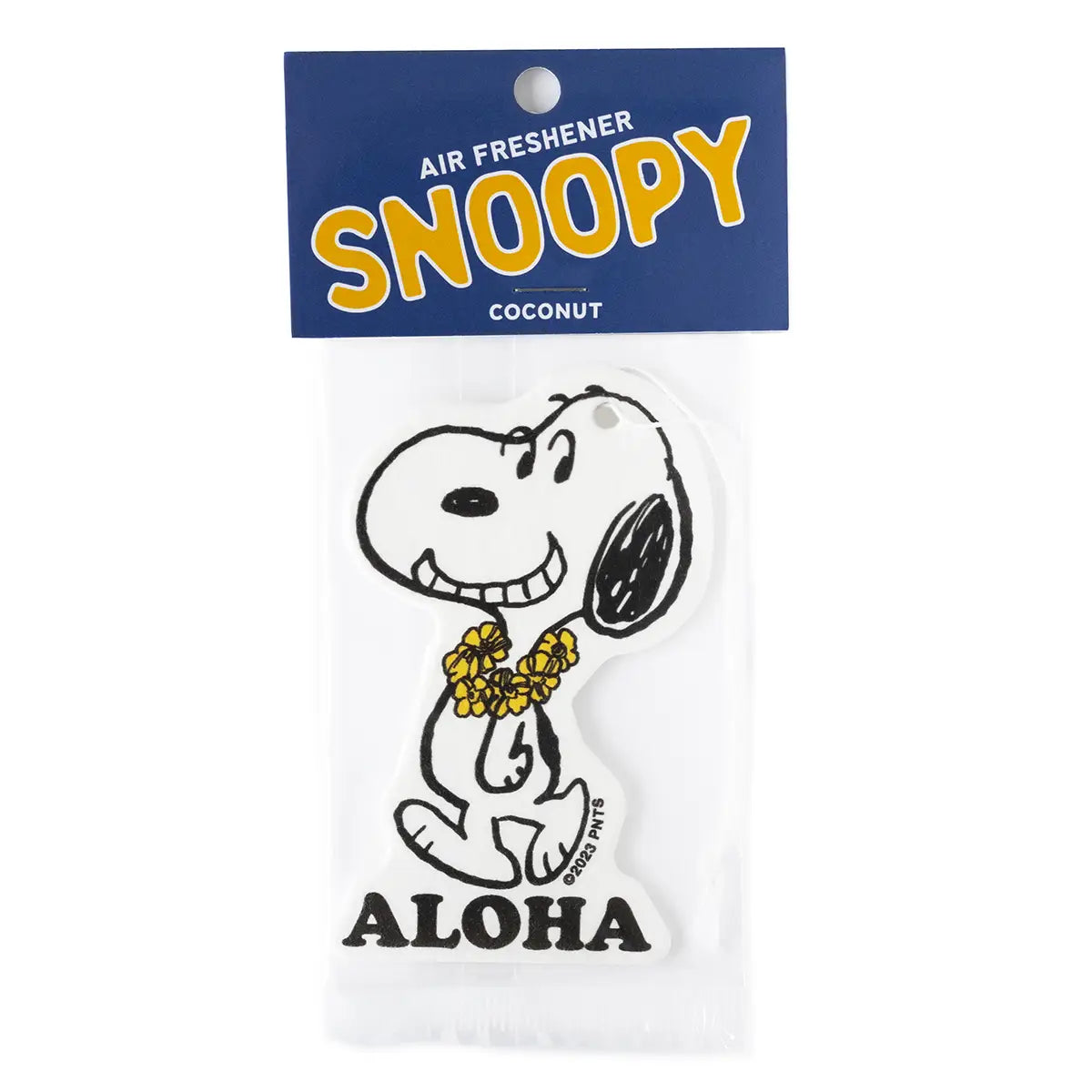 Three Potato Four Peanuts® Snoopy Air Freshener in Aloha Coconut scent, featuring a tropical coconut fragrance and a fun Snoopy design, perfect for adding a playful, beachy vibe to any space.