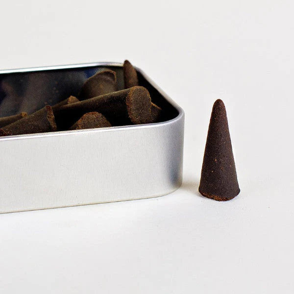 Good & Well Supply Co Death Valley National Park  Incense Cone Charred Sandalwood, Saffron & Sandstone Inside Detail