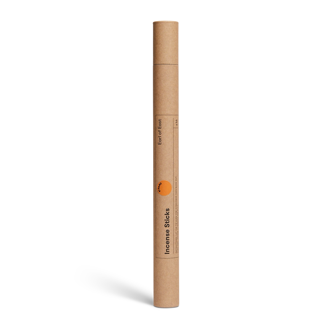 Earl of East Home & Incense Stick in Strands scent, offering a fresh and woody blend of birchwood, bay leaf, and mandarin for a vibrant, earthy fragrance.