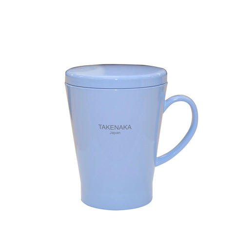 Takenaka Mug Cup with Lid, designed to be spill-free and microwave-safe, offering a convenient and stylish solution for enjoying beverages on the go or at home.